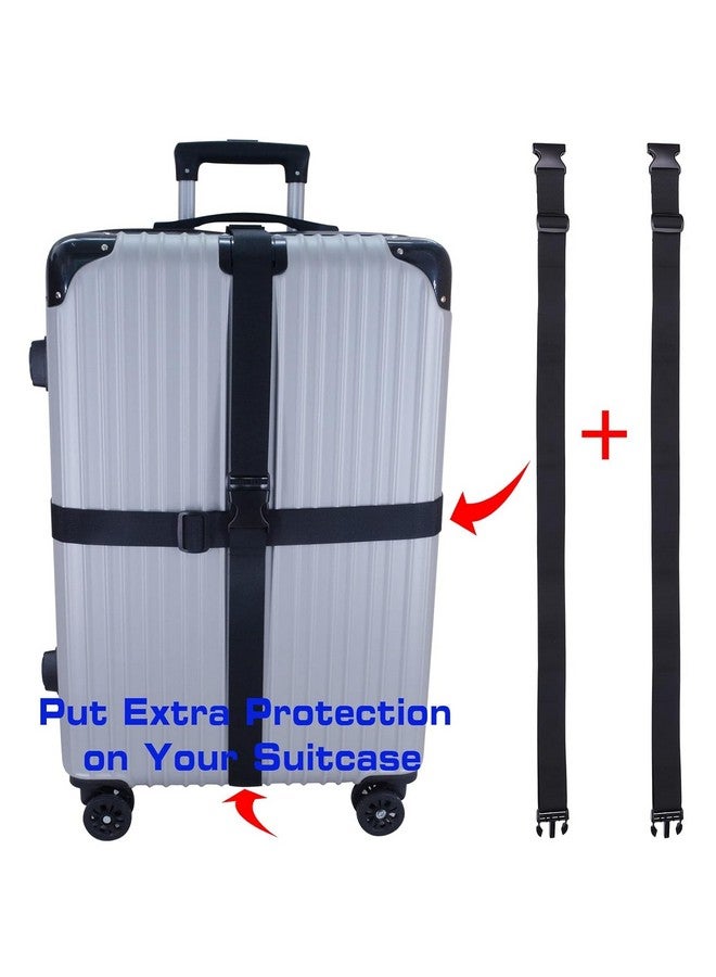 DHARMATMAJ Heavy Duty with Quick-Release Buckle Suitcase Safe Belt with Name Card Adjustable Buckle for Traveling Bags Bike (9.5ft 1.5"_Pack of 2 Pcs) - Image 4
