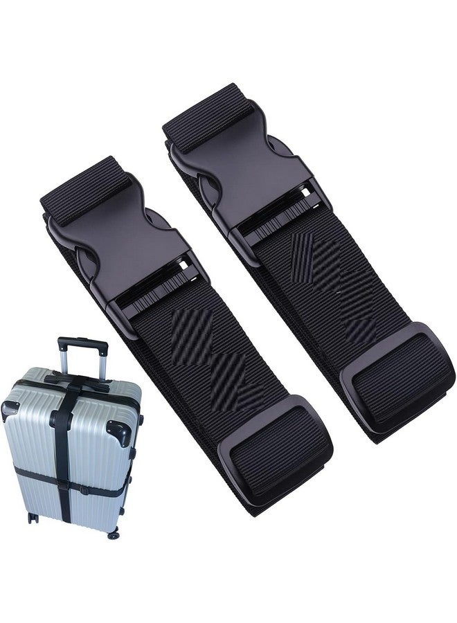 DHARMATMAJ Heavy Duty with Quick-Release Buckle Suitcase Safe Belt with Name Card Adjustable Buckle for Traveling Bags Bike (9.5ft 1.5"_Pack of 2 Pcs) - Image 1