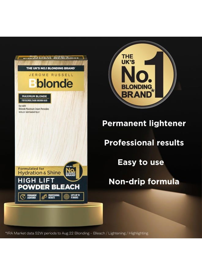 Jerome Russell Bblonde High Lift Bleach Powder - Hair Bleach for Blonde to Dark Brown Hair Colour with Mineral Oils for Hair Care, Blonde Hair Dye Lifts 6-9 Shades, Pack of 4 Sachets inside (4x 25g) - Image 2