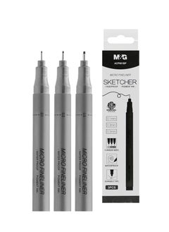 M&G M&G Chenguang Fine liner Sketcher 3 pcs (0.1/0.3/0.5) black - No:ACP901BP  - Image 2