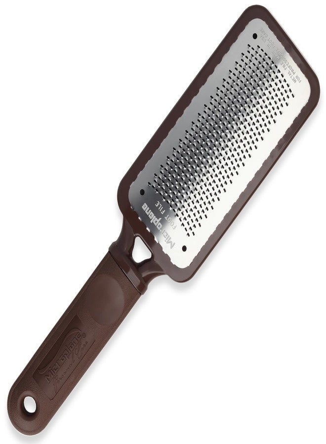 Microplane Colossal Foot File Scraper - The Original Stainless Steel Foot Rasp, Dead Skin/Callus Remover for Feet, Gentle Foot Scrubber, Pedicure Tools for Salon-Quality Foot Care, Brown - Image 1