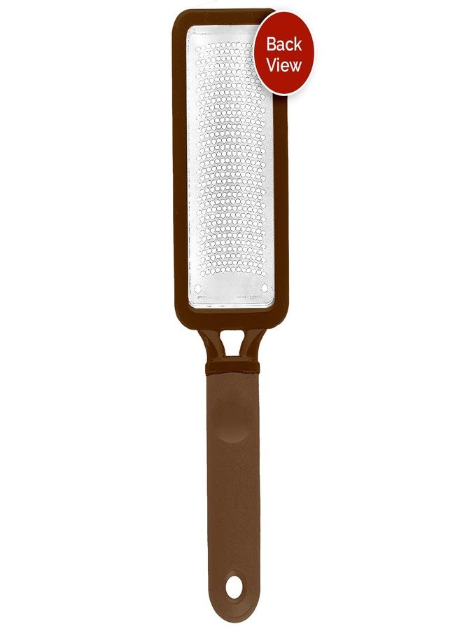 Microplane Colossal Foot File Scraper - The Original Stainless Steel Foot Rasp, Dead Skin/Callus Remover for Feet, Gentle Foot Scrubber, Pedicure Tools for Salon-Quality Foot Care, Brown - Image 2