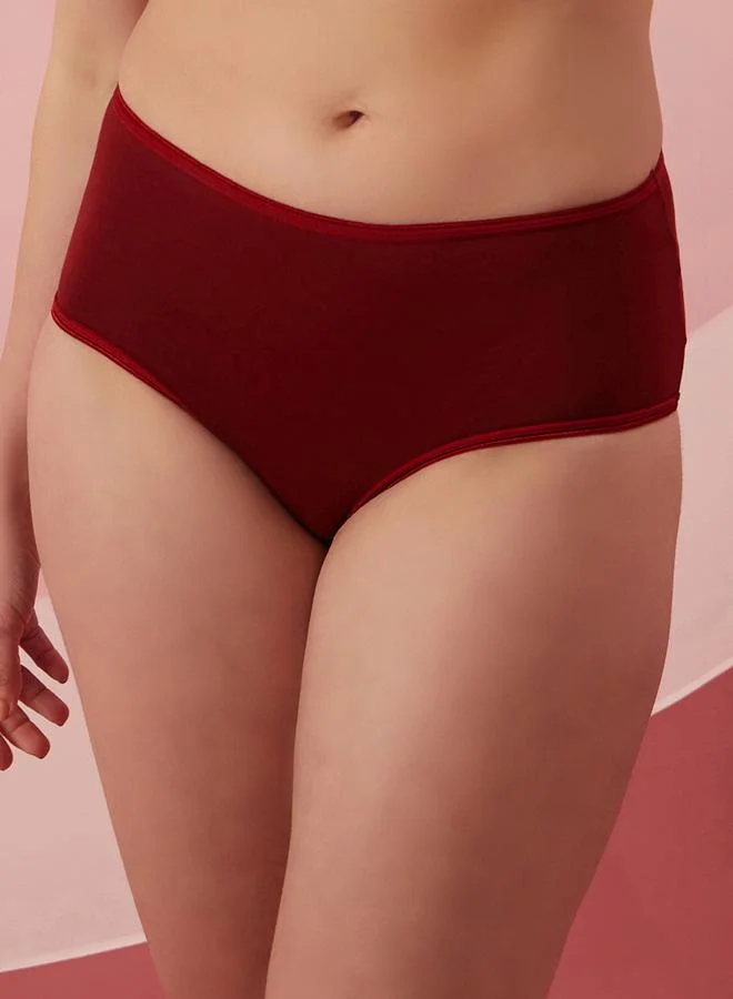 Clovia High Waist Hipster Panty- Cotton