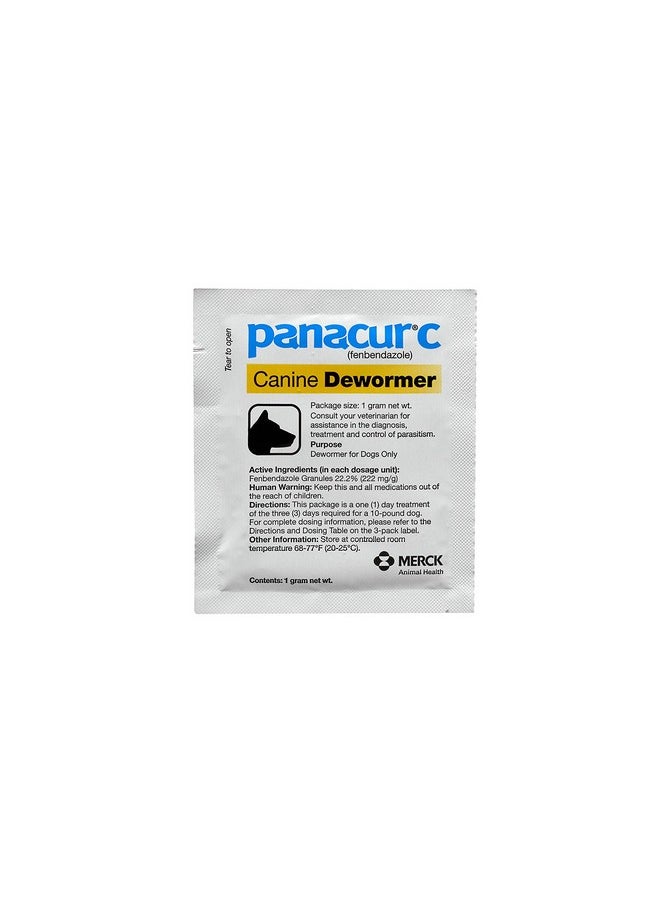 Panacur Panacur C Canine Dewormer (Fenbendazole), 1 Gram, Yellow, 3 Count (Pack of 1)  - Image 5