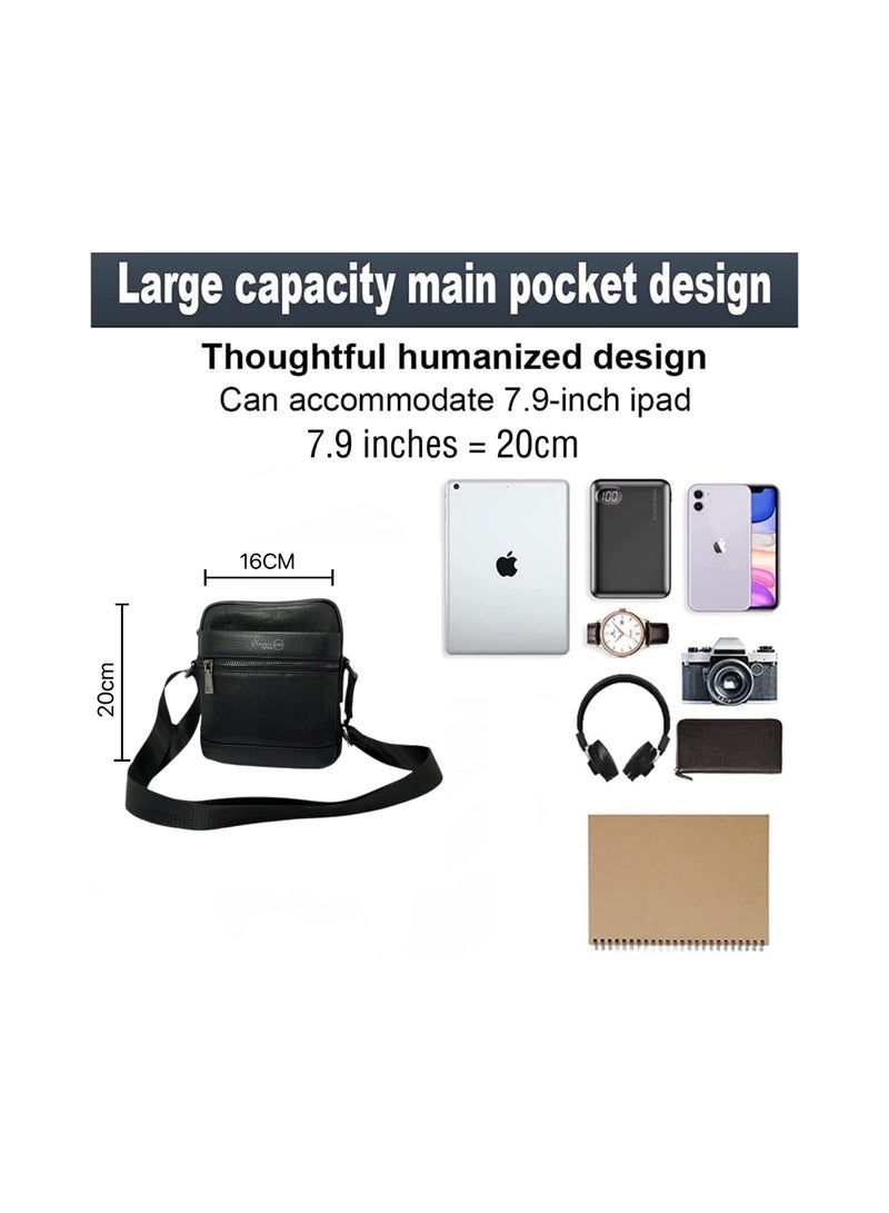 Classic Milano Classic Milano Men's Shoulder Bag Leather Crossbody Bag for Men Side Bag Sling Bag Small Messenger Bag Casual Travel Daily by Milano Leather  - Image 4