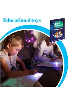 Excefore Magic LED Light Drawing Pad, LCD Writing Tablet Doodle Board,Colorful Drawing Tablet Writing Pad, Kids Travel Essentials, for Girls Boys (A4)  - Image 5