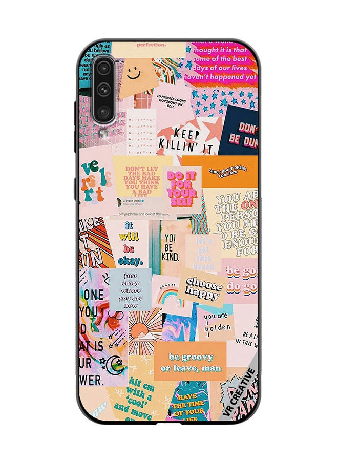 VR CREATIVE Protective Case Cover For Samsung Galaxy A50/A50s Multiple Quotes Design Multicolour - Image 1