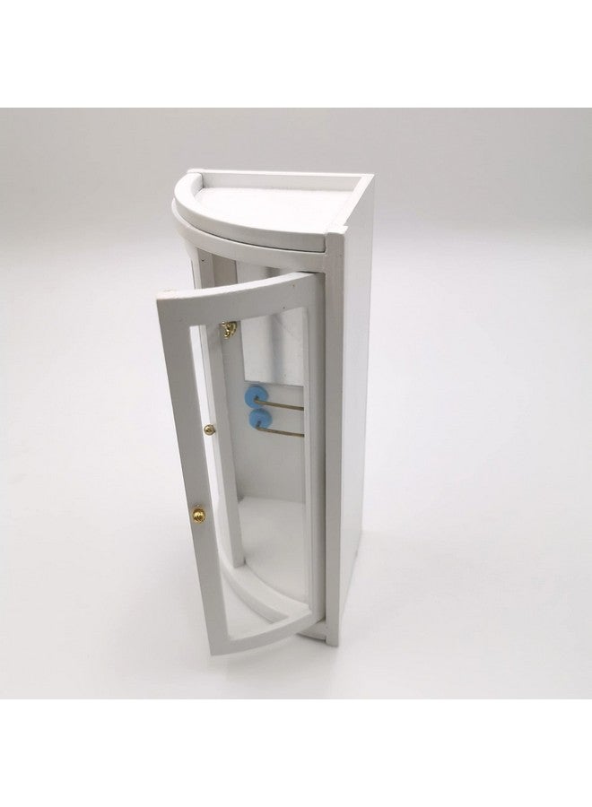 SXFSE Dollhouse Shower Room1:12 Dollhouse Miniature Furniture Simulation White Bathroom Shower Room - Image 2