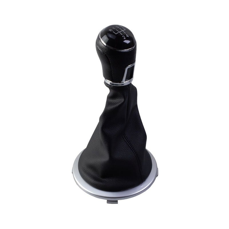 مقبض ناقل الحركة اليدوي ذو السرعات الخمس بدائرة حمراء لسيارات فولكس فاجن غولف G4 G5 غطاء أسود - Image 3