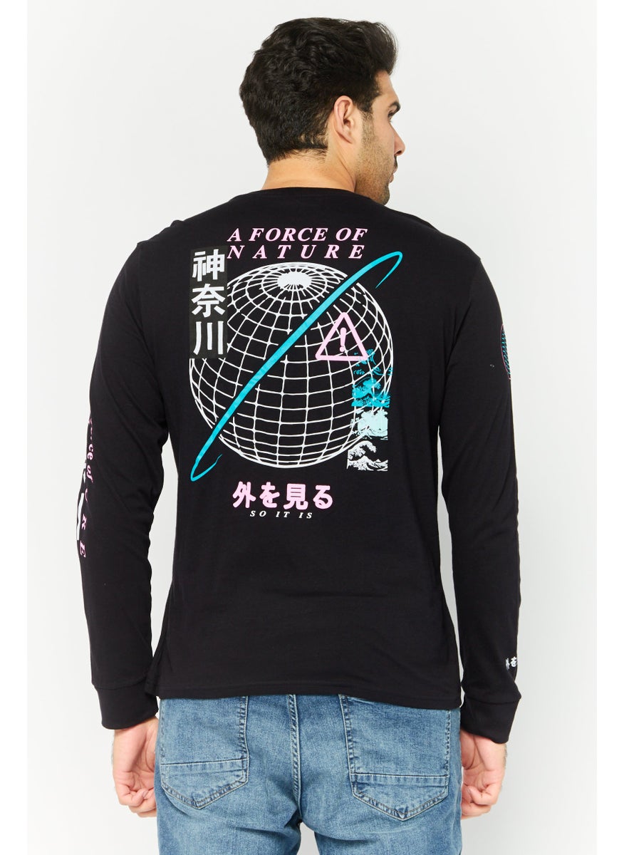 Men Crew Neck Graphic Print Long Sleeves Sweatshirt, Black Combo - pzsku/ZB2A1AFEC0018CD5EE012Z/45/_/1737642271/7950caac-181b-4f89-ae93-05b2385b64cd