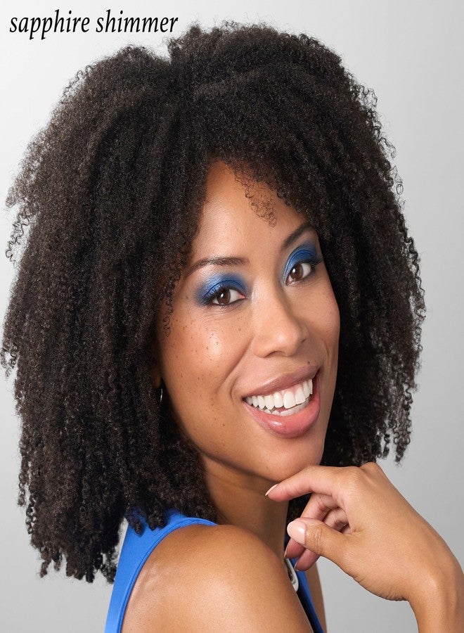 جلاب ظلال عيون جوليب 101، قلم ظلال عيون مقاوم للماء يتحول من كريم إلى بودرة - لون أزرق لامع ياقوتي - يدوم طويلاً، مقاوم للتجعد، ظلال عيون كريمية زرقاء لامعة بلون الجوهرة مع أداة دمج مدمجة - Image 5