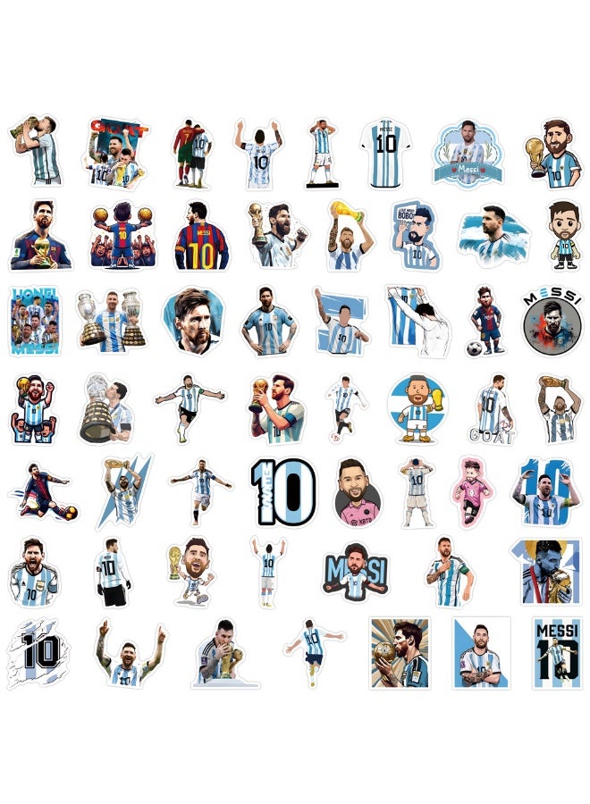 NIBEMINENT 50 Pcs Lionel Messi Deco Kit Waterproof Stickers, High Definition Printing Bright Colors, Suitable for Laptop Skateboard Luggage Water Bottle Guitar DIY - Image 3