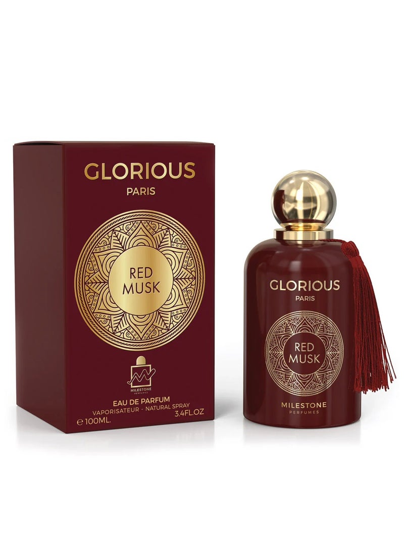 Milestone Glorious Paris Red Musk Eau De Parfum For Unisex - 100 ML - Image 1