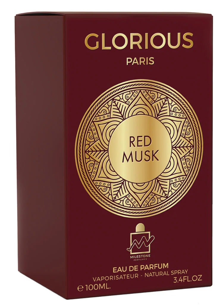 Milestone Glorious Paris Red Musk Eau De Parfum For Unisex - 100 ML - Image 2