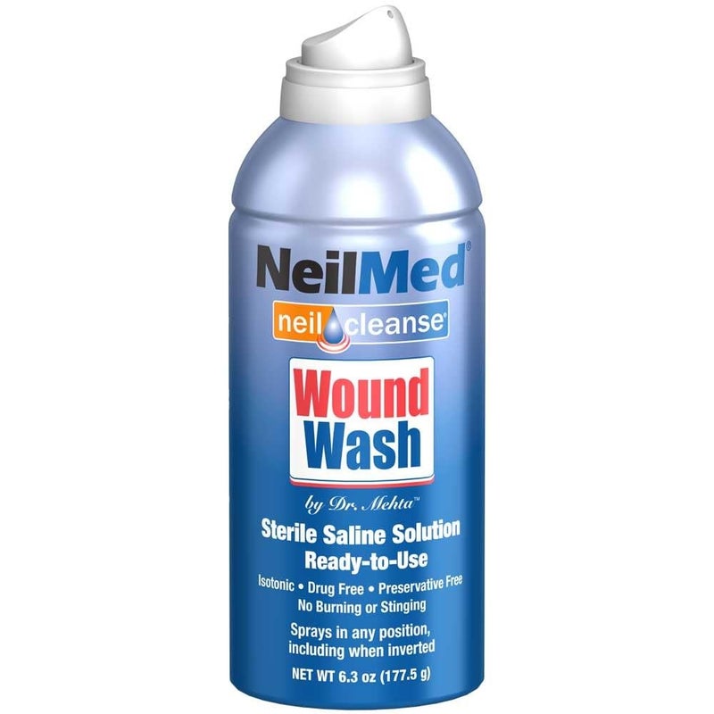 NeilMed نيل ميد كلينز محلول ملحي معقم لغسل الجروح، 6.3 أونصة - Image 4