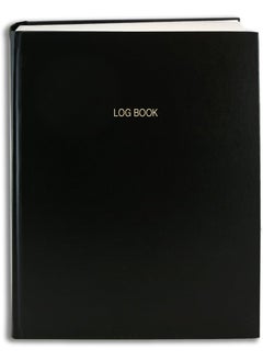 BookFactory Log BookMultipurpose Log Book  96 Pages 8 x 10 Black Cover Section Sewn Hardbound LOG096SRSALKT2
