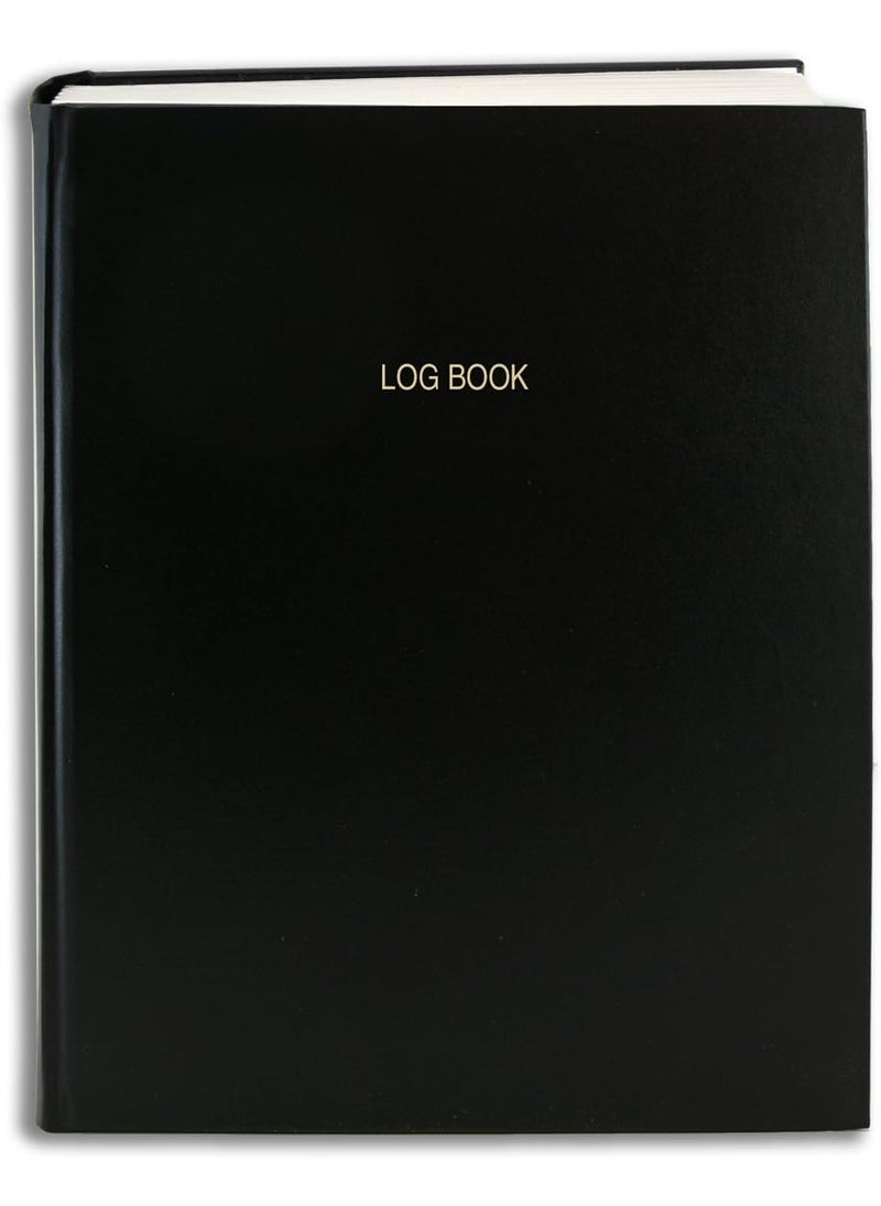 BookFactory BookFactory Log BookMultipurpose Log Book  96 Pages 8 x 10 Black Cover Section Sewn Hardbound LOG096SRSALKT2  - Image 1