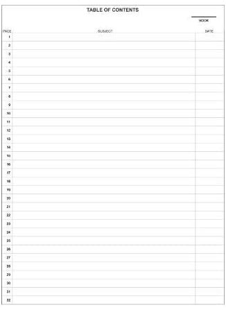 BookFactory BookFactory Log BookMultipurpose Log Book  96 Pages 8 x 10 Black Cover Section Sewn Hardbound LOG096SRSALKT2  - Image 3