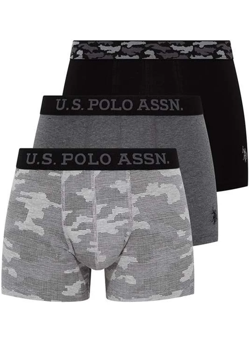 U.S. Polo Assn. BASE. Polo Assn. 80300 Men's 3-pack Boxer - Black&anthracitelange&camouflage