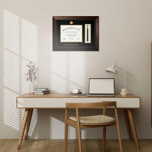 Campus Images Georgia State University Diploma Frame, 14 x 17 Satin Mahogany, Black & Gold Matting - Image 5