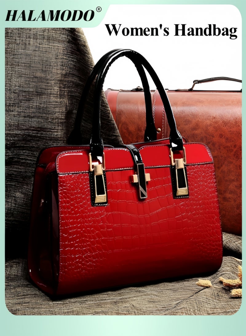 HALAMODO Women's Crossbody Handbags Cow Leather Satchel Handbags Top-handle Shoulder Tote Purses with Large Capacity & Adjustable Straps as Great Gift for Your Girlfriend  - Image 1
