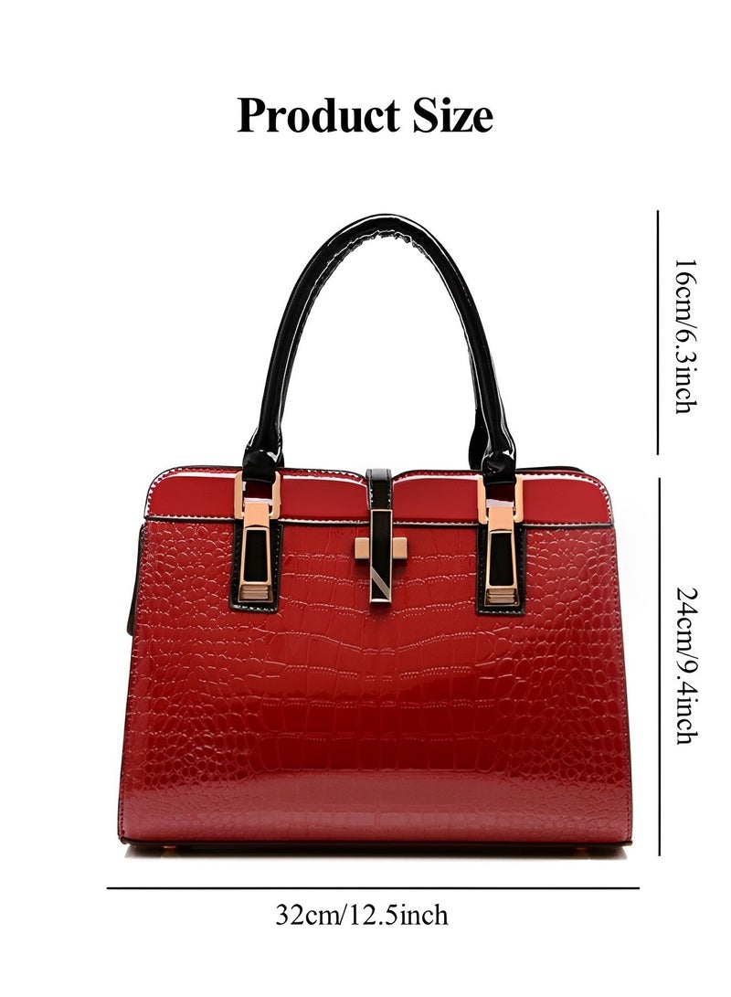 HALAMODO Women's Crossbody Handbags Cow Leather Satchel Handbags Top-handle Shoulder Tote Purses with Large Capacity & Adjustable Straps as Great Gift for Your Girlfriend  - Image 5