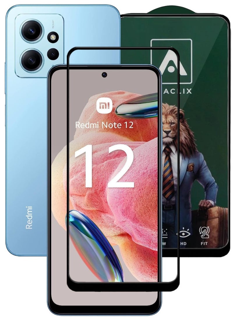 ACLIX Antistatic ESD Dustproof Premium Quality High Definition Tempered Glass Screen Protector Designed For Xiaomi Redmi Note 12 4G - Image 1