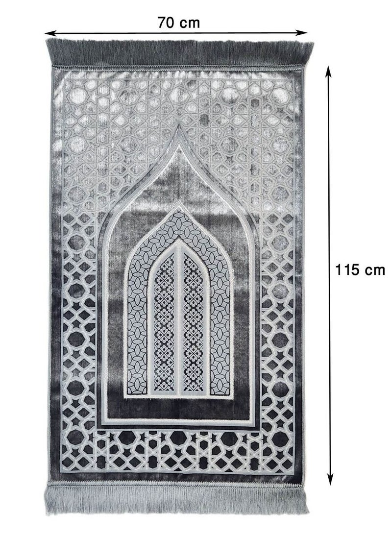 Museum Elegant Velvet Muslim Prayer Mat.High Quality Turkish Islamic Salah Rug.  - Image 5