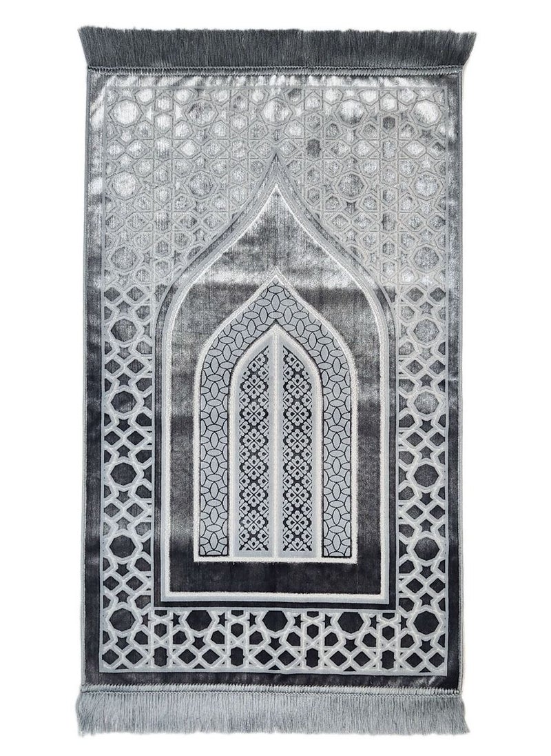 Museum Elegant Velvet Muslim Prayer Mat.High Quality Turkish Islamic Salah Rug.  - Image 1