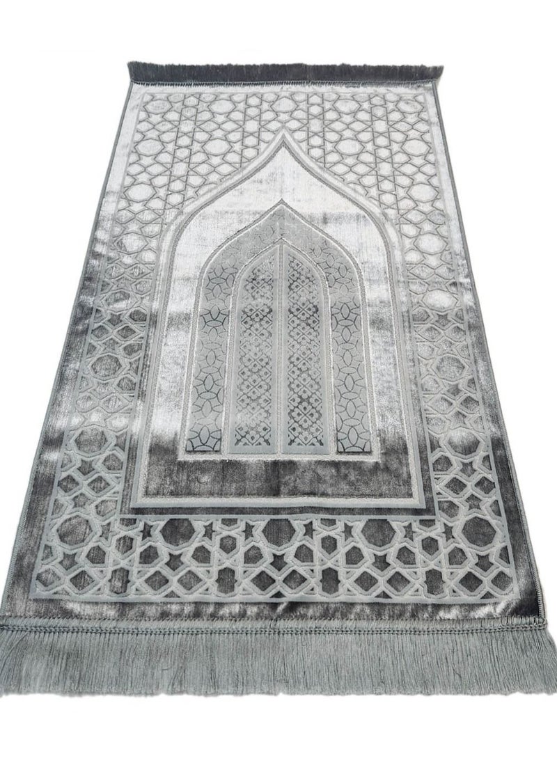 Museum Elegant Velvet Muslim Prayer Mat.High Quality Turkish Islamic Salah Rug.  - Image 4