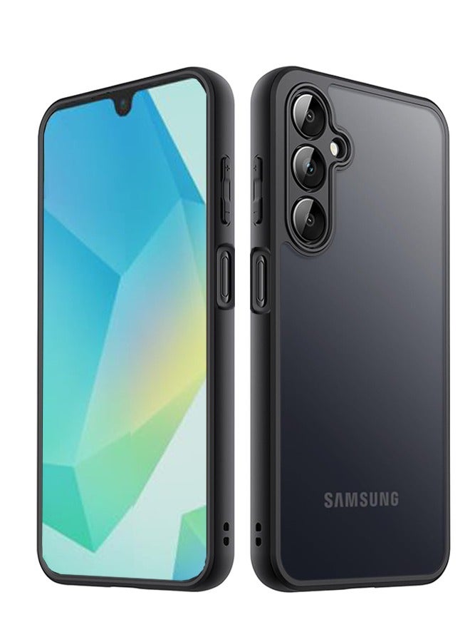 X-level Case for Samsung Galaxy A16 5G/4G with Upgraded Camera Protection,Translucent Frosted Matte Back Cover Shockproof Protective Phone Cover (Black) - Image 1