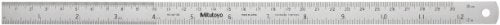 Mitutoyo 182-305, 12"/300mm Semi-Flexible Rule, (1/16", 1/32", 1/64", 1mm, 1/2mm), 5/8" Wide, Satin Chrome Finish Tempered Stainless Steel - Image 5