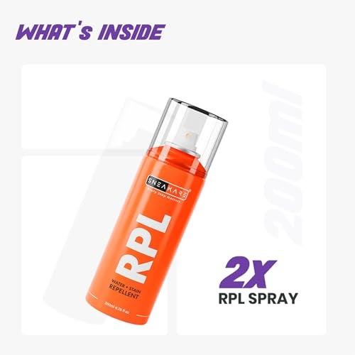 SNEAKARE 200ml RPL Spray for Shoes (Pack of 2) - Shoe Protector Spray - Stain & Water Repellent Sneaker Protector - Waterproof Spray for Shoes - Works On Leather, Suede, Nubuck & Canvas - Image 3