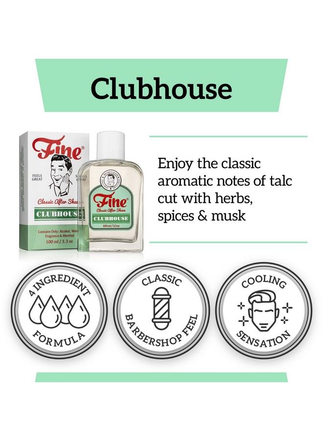 Fine مستر كلوب هاوس كلاسيك للرجال بعد الحلاقة لمسة من بعد الحلاقة الكلاسيكي للرجال العصريين المفضل لدى محبي الحلاقة الرطبة - Image 5