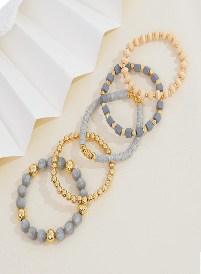 Aigrnc Boho Beaded Stretch Bracelets For Women Girls Stackable Crystal Gold Beaded Bracelets Set Trendy Handmade Friendship Braeclet Jewelry Gifts - Image 4