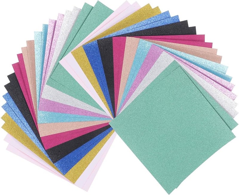 EXCEART ورق لامع 40 ورقة ملمس ناعم للحرف اليدوية DIY ولصق الصور - Image 1
