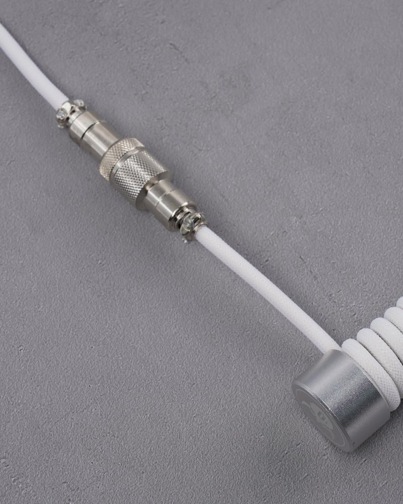 Gravastar كابل USB متعرج من غرافا ستار، مناسب لوحات المفاتيح الميكانيكية - أبيض - Image 3