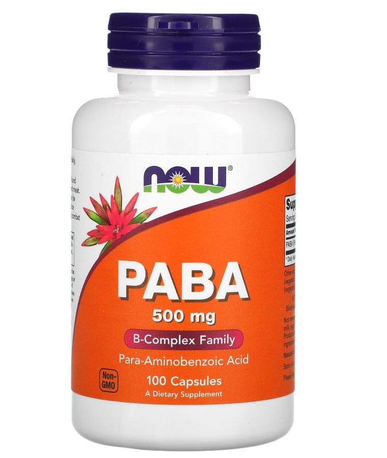 now PABA 500 mg 100 Veg Capsules