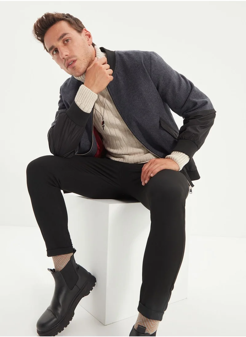 trendyol Color Block Bomber Jacket