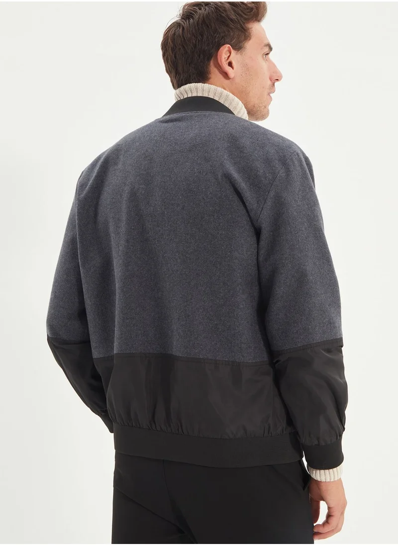 trendyol Color Block Bomber Jacket