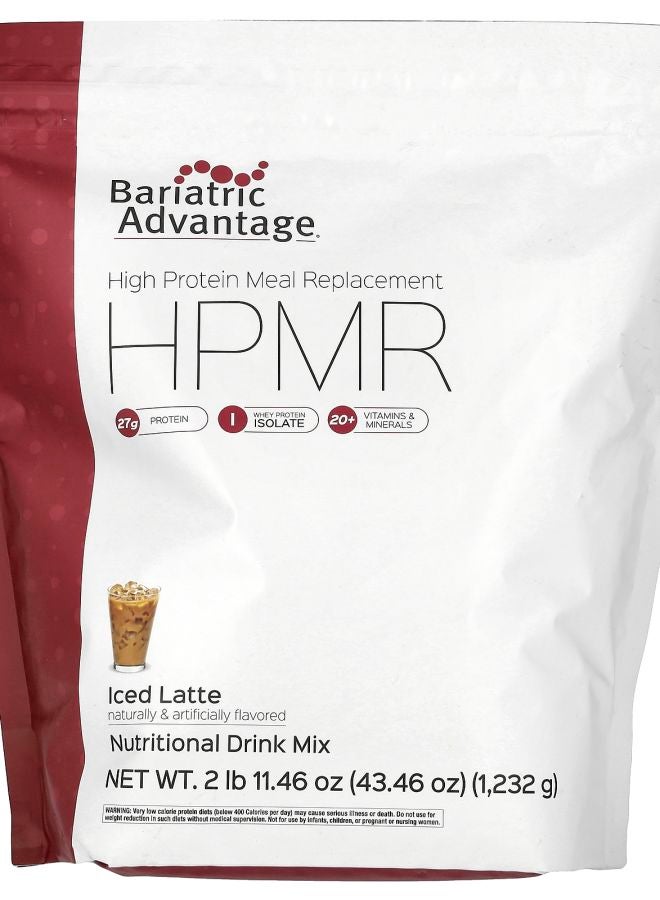 Bariatric Advantage HPMR High Protein Meal Replacement Iced Latte 2 lb 11.46 oz (1232 g) - Image 1
