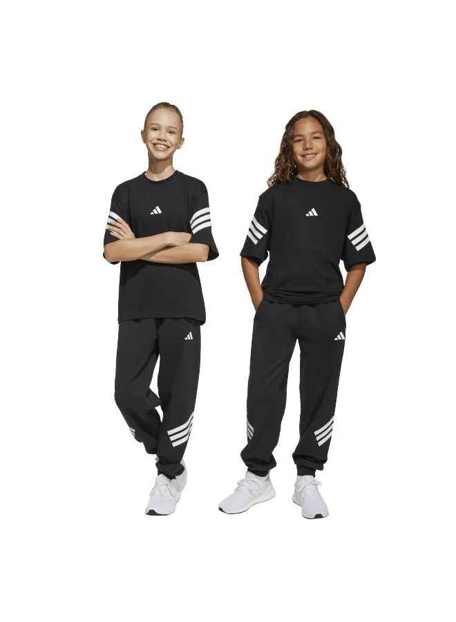 adidas بنطلون تدريب أسود J Fi 3S واسع للأطفال 7-8 سنوات