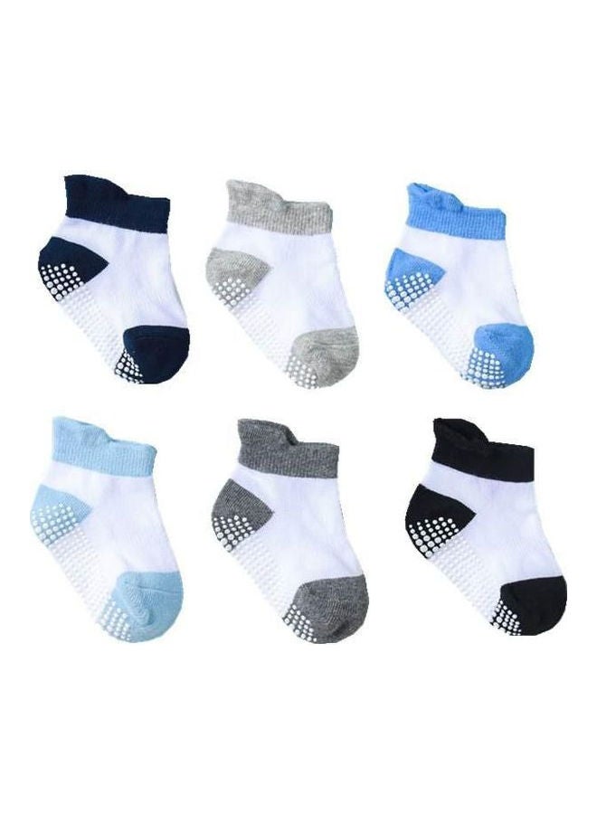 100% Cotton Antislip Socks White - Image 1