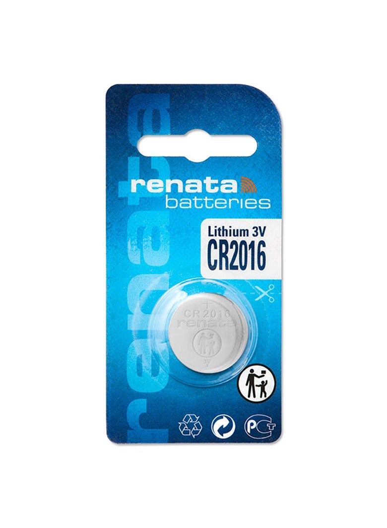1-Piece Renata CR2016 Lithium 3V Battery