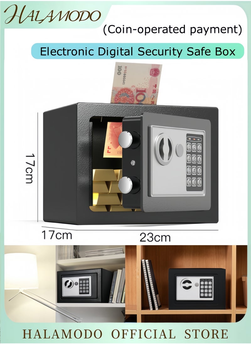 HALAMODO - Safe Box Electronic Deluxe Digital Security Safe Box Key Keypad Lock Home Office Hotel Business Jewelry Cash Use Storage Money - Image 1