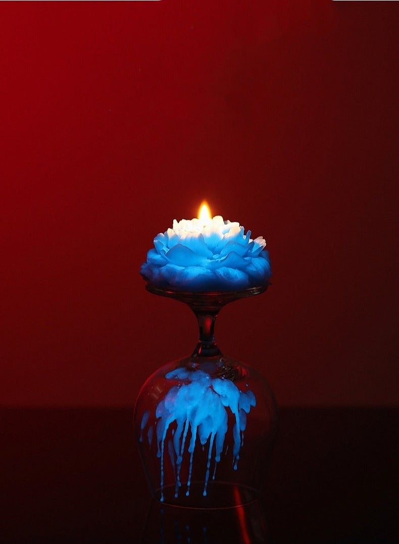 PEI  AN Low-Temperature Gilded Soy Wax Aromatherapy Candle With Double Fragrance Notes Of Peony And Rose, Crafted With 45-Degree Technique, An Easy-To-Clean Home Decor Item For Ambiance Enhancement Suitable Gift For Living Room, Hall, Office, Cafe, Hotel, Salon, Wedding, Party Home Decoration  - Image 2