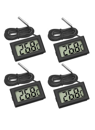 NTECH 4Pcs Digital LCD Thermometer Temperature Monitor with External Probe for Fridge Freezer Refrigerator Aquarium (4x Black) - pzsku/ZB2A29D25964B7E38E099Z/45/_/1694598271/cef4287f-fe7a-4b40-b9c5-0aeb2a2870d3