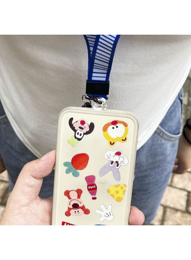 Soft Pvc Mobile Phone Lanyard Gasket Anti-loss Clip Transparent Back Sticker Lanyard Patch Mobile Phone Charging Port Fixing Piece-Specifications:Pvc-t Type-eyes Transparent  - Image 5