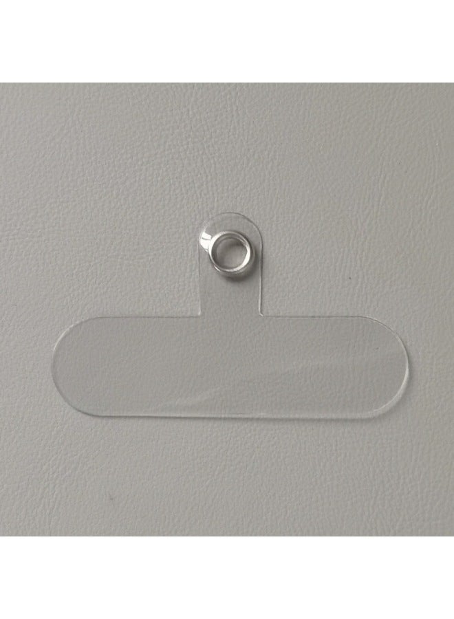 Soft Pvc Mobile Phone Lanyard Gasket Anti-loss Clip Transparent Back Sticker Lanyard Patch Mobile Phone Charging Port Fixing Piece-Specifications:Pvc-t Type-eyes Transparent  - Image 1
