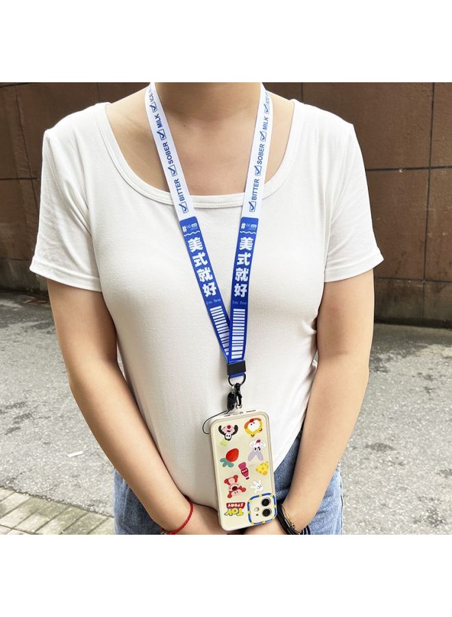 Soft Pvc Mobile Phone Lanyard Gasket Anti-loss Clip Transparent Back Sticker Lanyard Patch Mobile Phone Charging Port Fixing Piece-Specifications:Pvc-t Type-eyes Transparent  - Image 4